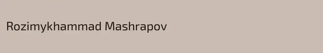 Rozimykhammad Mashrapov